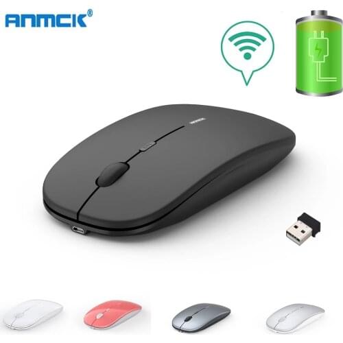 Anmck Wireless Mouse 1600DPI Gaming Mause USB Charging Silent Business Home Office Mini PC Mice For Laptops Computer Gamer
