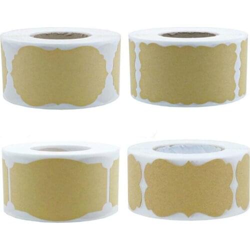 250 Pcs Blank Labels Stickers 5x3CM Kraft Paper Labels DIY Package Label For Kitchen Storage Classification Mark Decor Supplies