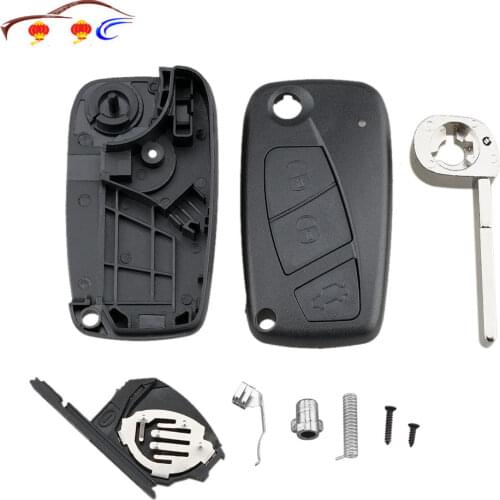 2020 New 3 Button 3 BTN ForFIAT 3 Button Punto Ducato Stilo Panda Flip Folding Remote Car Key Shell Case Cover SIP22 Blade