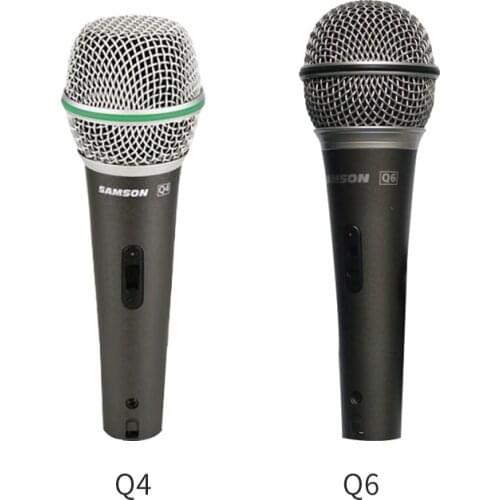 Original Samson Q6/Q4 Professional Dynamic Vocal Microphone for stage performance and studio recording