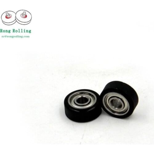 3*10*4 Polyurethane PU rubber-coated bearing 693ZZ bearing bore 3mm,pulleys/rollers/wheels diameter 10mm,thickness 4mm
