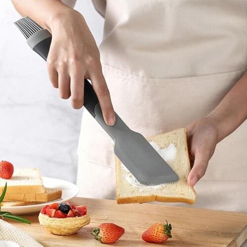 Oil Brush Spatula Healthful Good Toughness Labor-saving Heat Resistant Kitchen Scraper for Canteen