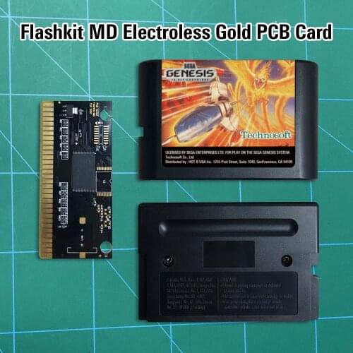 Thunder Force III 3 - Flashkit MD Electroless Gold PCB Card 16 bit MD Games Cartridge For MegaDrive Genesis console