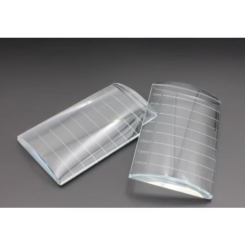 U Bend Curved Crystal False Eyelashes Stand Pad Pallet Lashes Holder Fake Lashes Extension Essential Tool