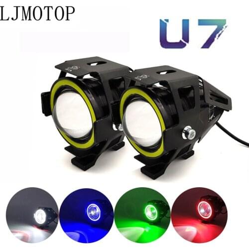 U7 LED Light motorcycl Headlight angel eyes lights motorcycle Universal For Yamaha MT09 MT10 mt 07 09 10 mt-07mt-09 mt-10 FZ07