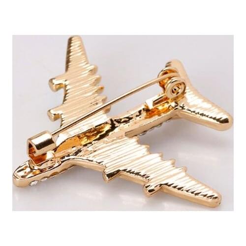 Y166 Plane Brooch Enamel Charms Jewelry Party Badge Banquet Scarf Pins Gifts