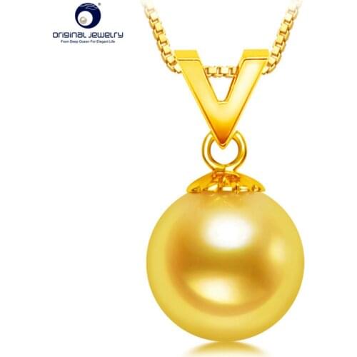 [YS] Victory Design 18k Gold Au750 Pendant 8-8.5mm Natural Cultured Saltwater Japanese Akoya Pearl Pendant