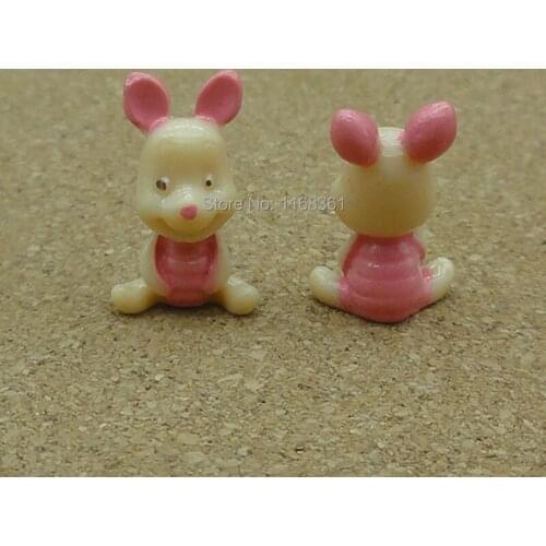 1pcs/lot resin solid pink pig cartoon 16mm fairy garden gnome moss terrarium decor crafts bonsai home DIY A113-4