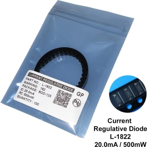 100PCS/LOT L-1822 20MA SMD SOD-123 CRD / CURRENT REGULATIVE DIODE NEW Free shipping