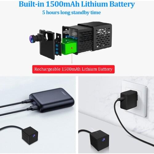 1080P Mini Camera Rechargeable Battery IP Camera Security Sureveillance Camera Wifi Camera & DV Recorder 2 in 1