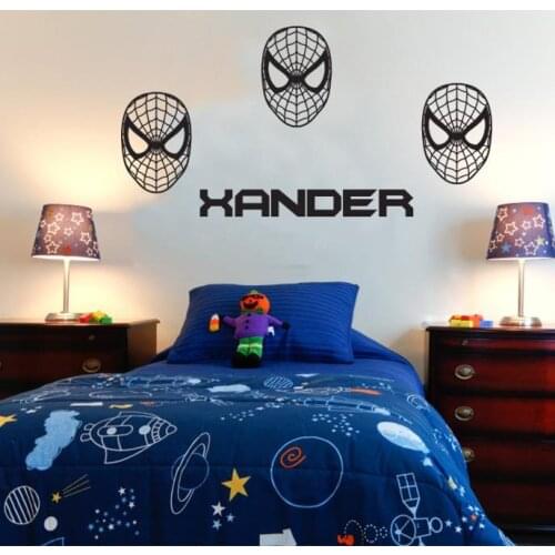 3d Personalized name wall stickers for kids room DIY Vinyl wall decal for Boys Kids room Super Hero D696