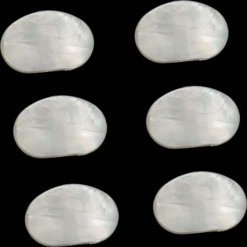 6 Pcs White Pearl Guitar Tuning Pegs Buttons Machine Heads Knobs with Screws Kit for Acoustic Electric Guitars with Screws