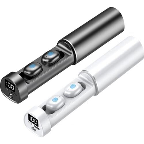 50% N21 Wireless Earphone with LED Power Display Flashlight Bluetooth-compatible V5.2 Bluetooth-compatible Touch Screen Earbuds