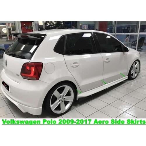 For Vw Volkswagen Polo Aero Model Side Skirt 2009-2017 Sill Trim Car Styling Auto Accessory Universal Spoiler Mud Flaps Lip Best