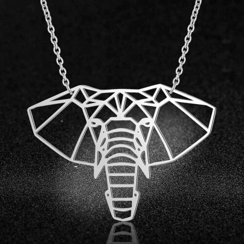 100% Real Stainless Steel 40cm Large Elephant Head Long Necklace Trend Jewelry Necklaces Super Quality