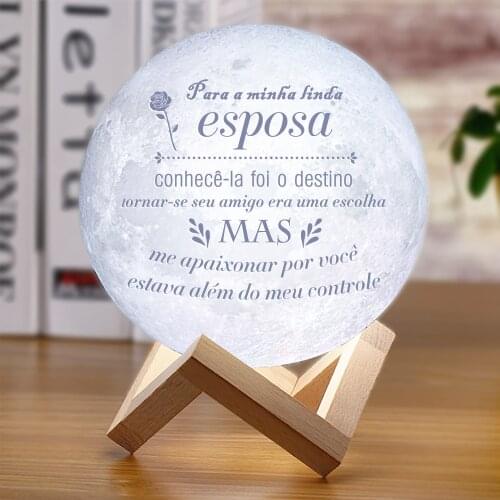 Customized Moon Lamp Night light for girlfriend Wife Gifts LED Night lamp 16 Colors Moon Light for Christmas Birthday