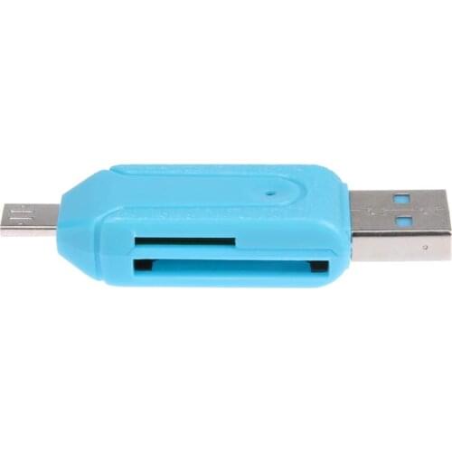 2-in-1 USB OTG Card Reader Micro USB OTG TF/SD Card Reader Computer Phone Extension Headers Flash Drive Adapter For Smartphone