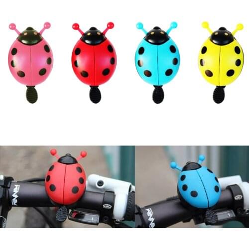 Aluminum Alloy Bicycle Bell Ring Lovely Kid Beetle Mini Cartoon Ladybug Ring Bell For Cycling Bicycle Bike Ride Horn Alarm