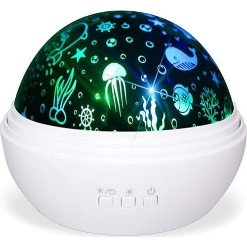 Star Projector Lamp Galaxy Night Light LED Rotating Projector Night Fancy Lighting For Kids Bedroom Decor Party