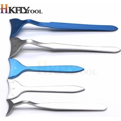 Silkworm lying silkworm ruler injection tool stainless steel titanium alloy straight arc type silkworm eye socket measuring tool