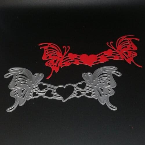 Metal butterfly with love cutting dies Stencils for DIY Scrapbooking photo album Decorative Embossing DIY Paper Cards