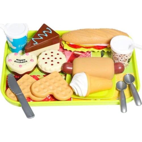 Simulation Fast Food Toys Children Kitchen Toys Play House Toy Plastic Drink Food Kit Kat Pretend Toys Kids Early Education Toys