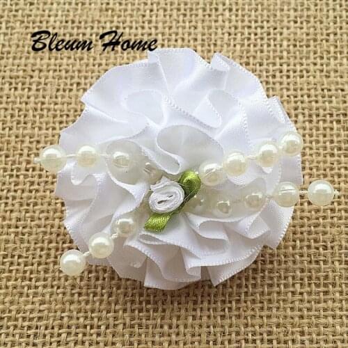 2pcs Fashion kids white Flower pearl Headband Bohemian Style Floral Hairband girls Elastic school Hair Band Hair Accessories