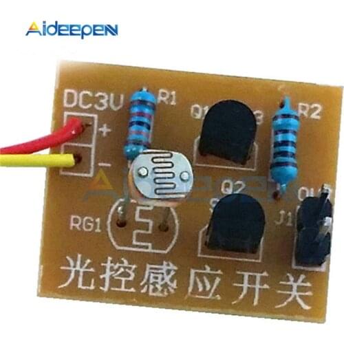 DC 3V Light Control Sensor Switch Module DIY Kit Photoelectric Switch Induction Photoswitch Trainning Integrated Circuit Suite