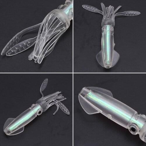 Fishing Bait Soft Lure Night Luminous Colorful 10cm8g Baits Lifelike Artificial Squid Octopus Simulation Glow Trolling Sea