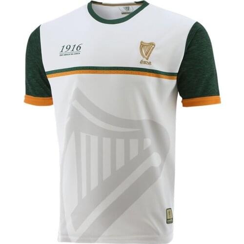 New 1916 Commemoration Jersey White 1916 IRELAND Éirí Amach na Cásca Easter Rising TRAINING RUGBY JERSEY size S--5XL