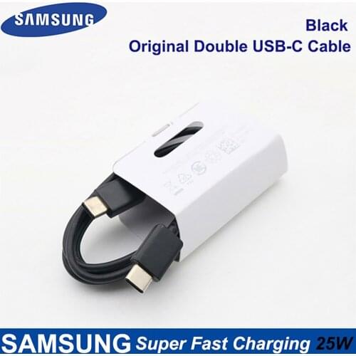 Original Samsung Galaxy S20 Ultra Note 10 Plus Type C Cable USB 3.1 Fast Charging Dual Type C Cord For Note 10 20 S20 Plus S20