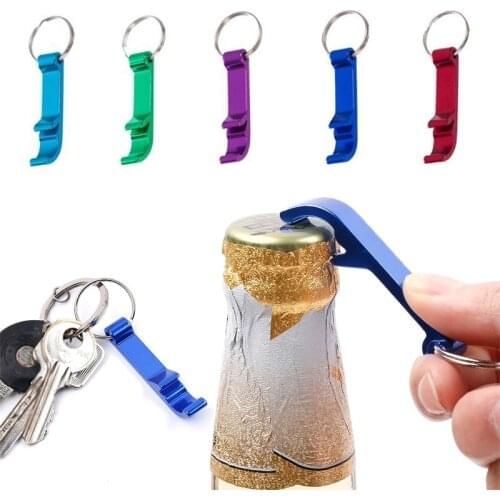 1PC Portable Beer Bottle Opener 4 In 1 Keychain Mini Pocket Aluminum Alloy Beverage Beer Bottle Opener Wedding Party Favor Gifts