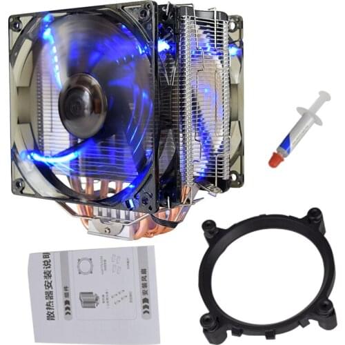 Pccooler X6 5 Heatpipe CPU Cooler Dual Fan 12CM PWM 120mm LED Blue Light Fan Silent For AMD AM4 Intel 1155 1156 1151 1200