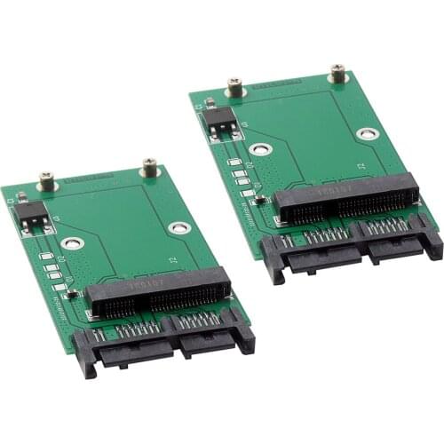 2 Pieces Premium MSATA To 7+9 1.8" Micro SATA Converter Adapter For Notebook