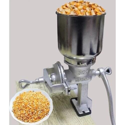 Manual Grinding Tool Crank Handle Corn Herbs Chili Peanut Grain Walnut Crusher Kitchen Milling Tool with/without Hopper