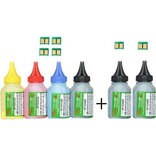 6 Color toner Powder + 6chip CF350A 130A CF350 toner cartridge for HP Color LaserJet Pro MFP M176n MFP M177fw Laser printer