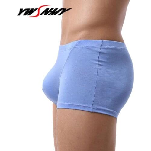 Sexy Mens Bamboo Fiber Boxer shorts underwear Breathable Solid Big U Convex Pouch Boxers Underpants Boxer Homme Cueca Panties