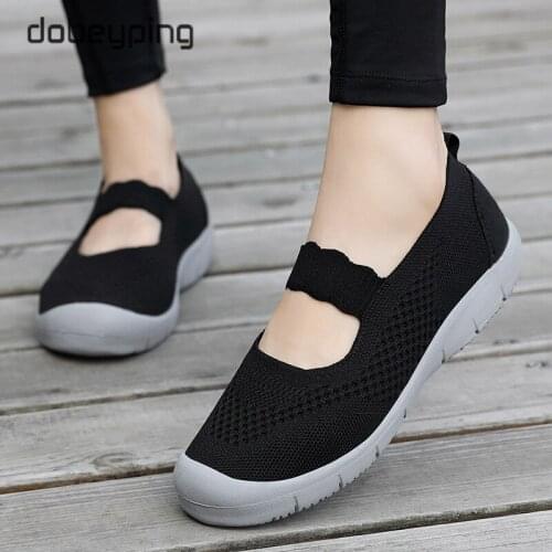 Autumn Womens Shoes Breathable Mesh Woman Loafers Soft Women Ballet Flats Slip On Female Sneakers Outdoor Mother Walking Shoe