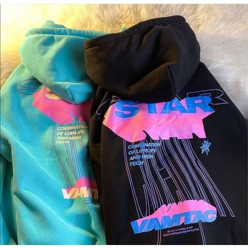 Hong Kong wind 2021 new hooded sweater loose spring and autumn jacket ins tide brand