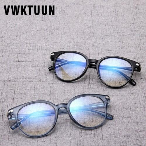 VWKTUUN Vintage Round Eyeglasses Frame Women Men Vintage Optical Glasses Prescription Glasses Frames Super Light Glasses Frames