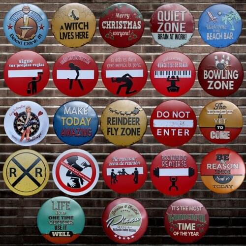 [ WellCraft ] PIN UPBEER Quote PIZZA Public Tin Sign Wall Plaque Custom Painting Vintage Antique Gift Pub Room Decor HY-1701