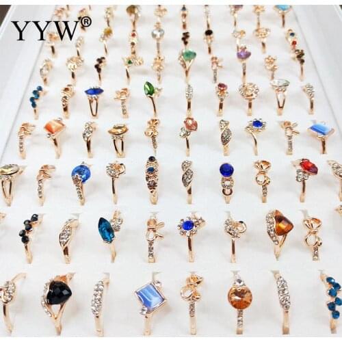 Кольца с кристаллами YYW China At AliExpress