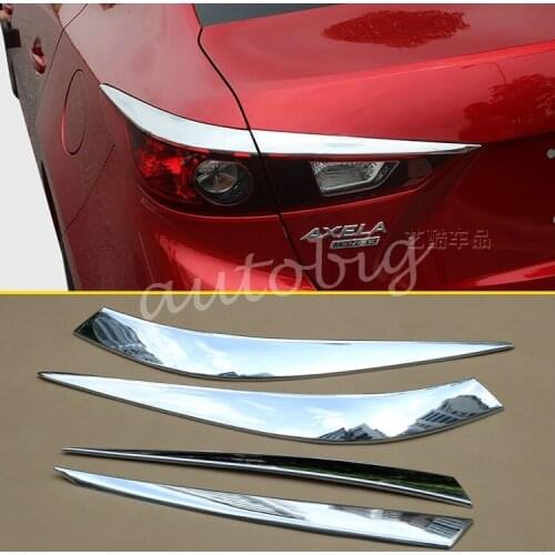 Tail Light Cover Chrome Rear Lamp Trim Taillight FOR Mazda3 BM BN Sedan Mazda 3 2014 2015 2016 2017 2018