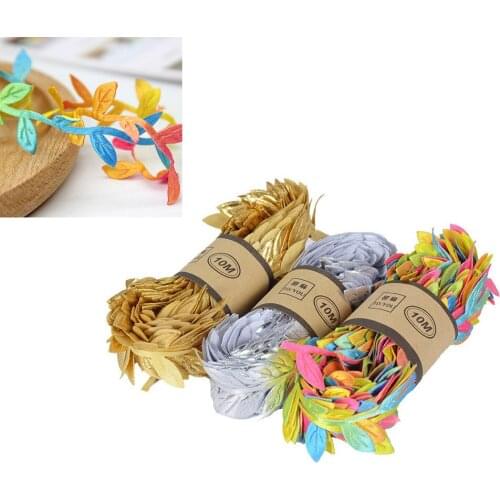 1pcs 10 Meters Home Decor Artificial Leaf Garland Plants Diy Cloth Colorful Leaf Rattan Leaf Flower Wedding Home Decoration