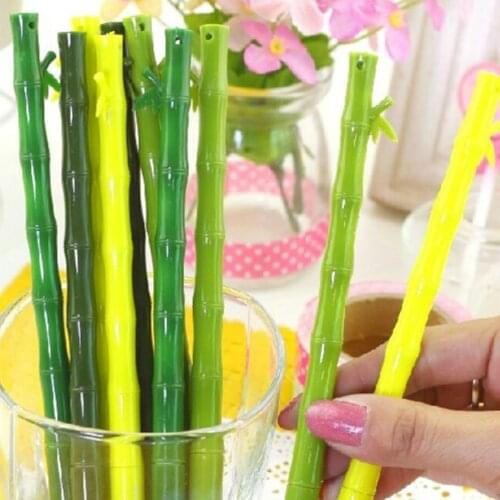 1PC Plastic Bamboo Steadily High Ballpoint Pens Cute Ball Pen Korean Stationery School Supplies