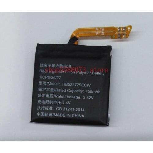 100% and new 455mah Smart Watch battery for HUAWEI watch HB532729ECW