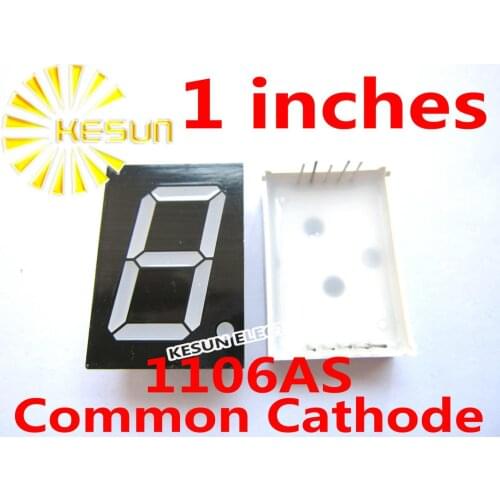 2PCS x 1 inches Red 1106AS 1106BS Common Cathode/Anode Single Digital Tube LED Display Module