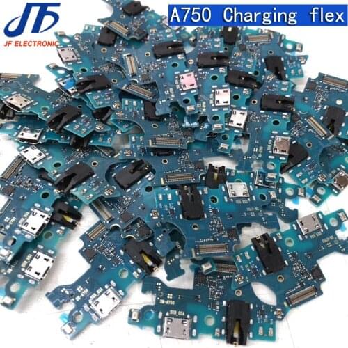 5pcs Replacement For Samsung Galaxy A7 2018 A750 a750f Charging flex USB Charging Dock Port Flex Cable parts