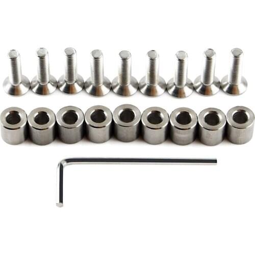 9 Pcs MK3 Heated Bed Spacer Aluminum Spacer Kit 6X6X3Mm Spacer for Prusa MK3 3D Printer Hot Bed Accessories