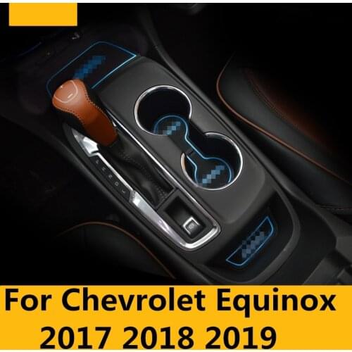 For Chevrolet Equinox 2017 2018 2019 rubber mat door mat anti-slip Cup pad Interior decoration accessory styling Gate slot pad
